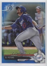 2017 Bowman Chrome Prospects Blue Refractor 124/150 DJ Peters #BCP208 1u6