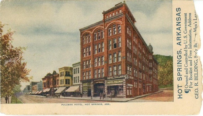 Hot Springs, Arkansas - Pullman Hotel - 1910 - Wonderful Envelope / Cover