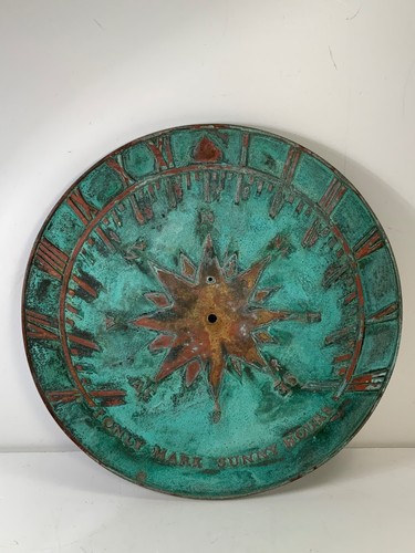 Vintage Virginia Metalcrafters Inc. Patinated Sundial Plate 10 in.