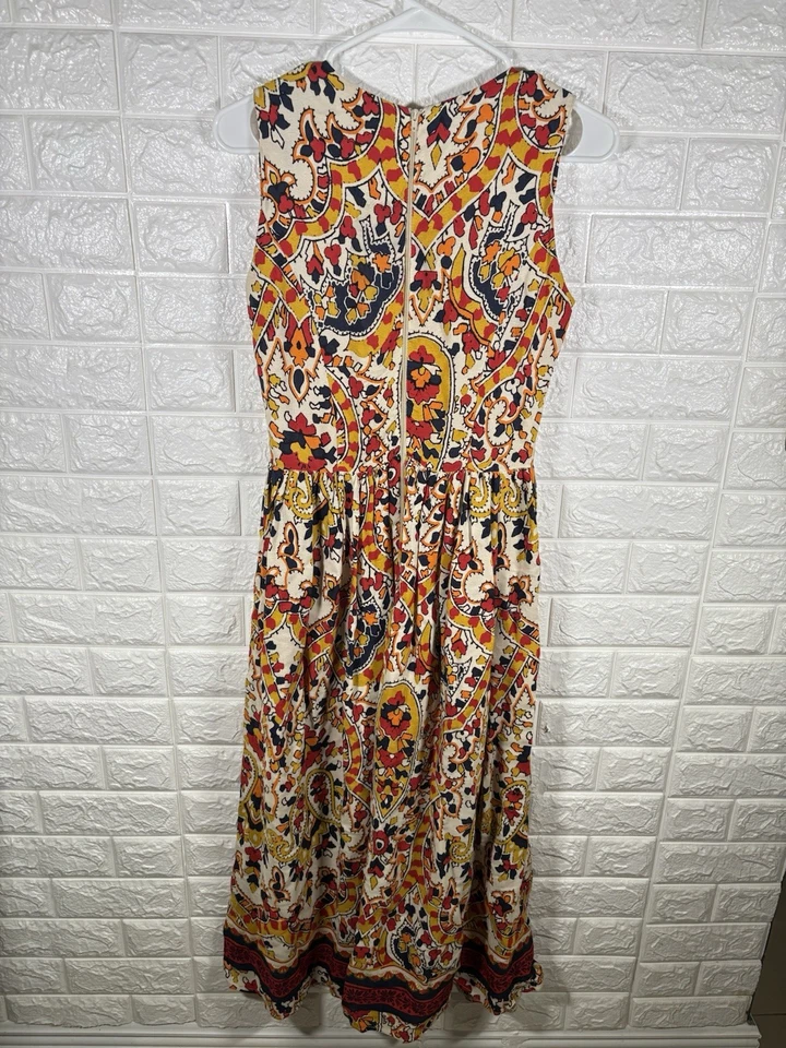 ASOS Womens Size 2 Boho Paisley Maxi Dress Sleeveless Summer Casual Sun Dress - Image 3 of 4
