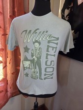 2025 Zion Rootswear Willie Nelson Green Short Sleeve T-Shirt Country Music Sz XS