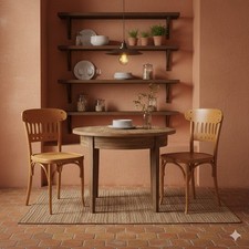 Sedie Antiche Faggio Ricurvo Schienale Traforato XX Secolo Originali