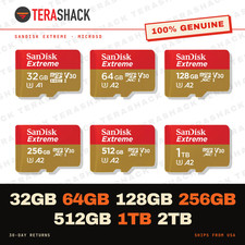 SanDisk Extreme MicroSD Card 32GB 64GB 128GB 256GB 512GB 1TB 2TB Class 10 V30 4K