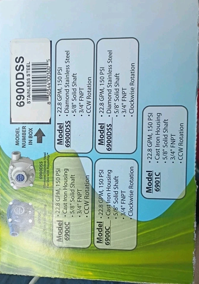 Bomba de rodillos de acero Delavan RollerPro 6900DSS Stnlss, 22,8 GPM hasta 150 psi Foto 2 de 3