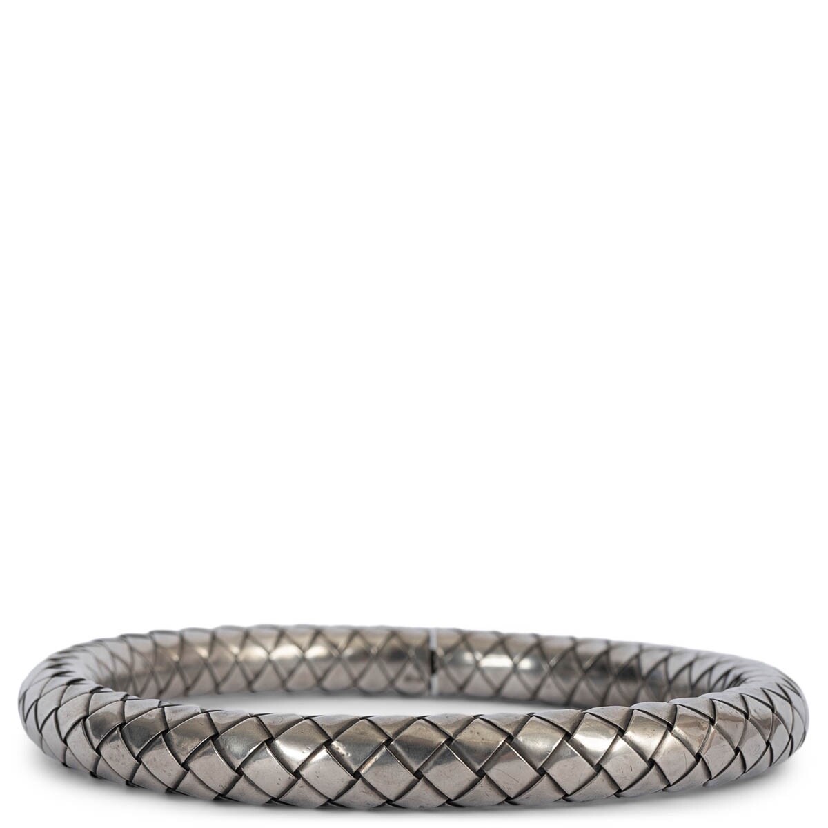 69495 auth BOTTEGA VENETA silver INTRECCIATO STERLING Bangle