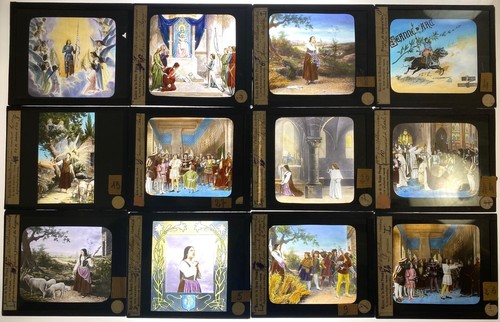 Collection 50 plaques de verre peintes "Jeanne d'Arc" Bayard Maison de la Presse - Picture 2 of 11