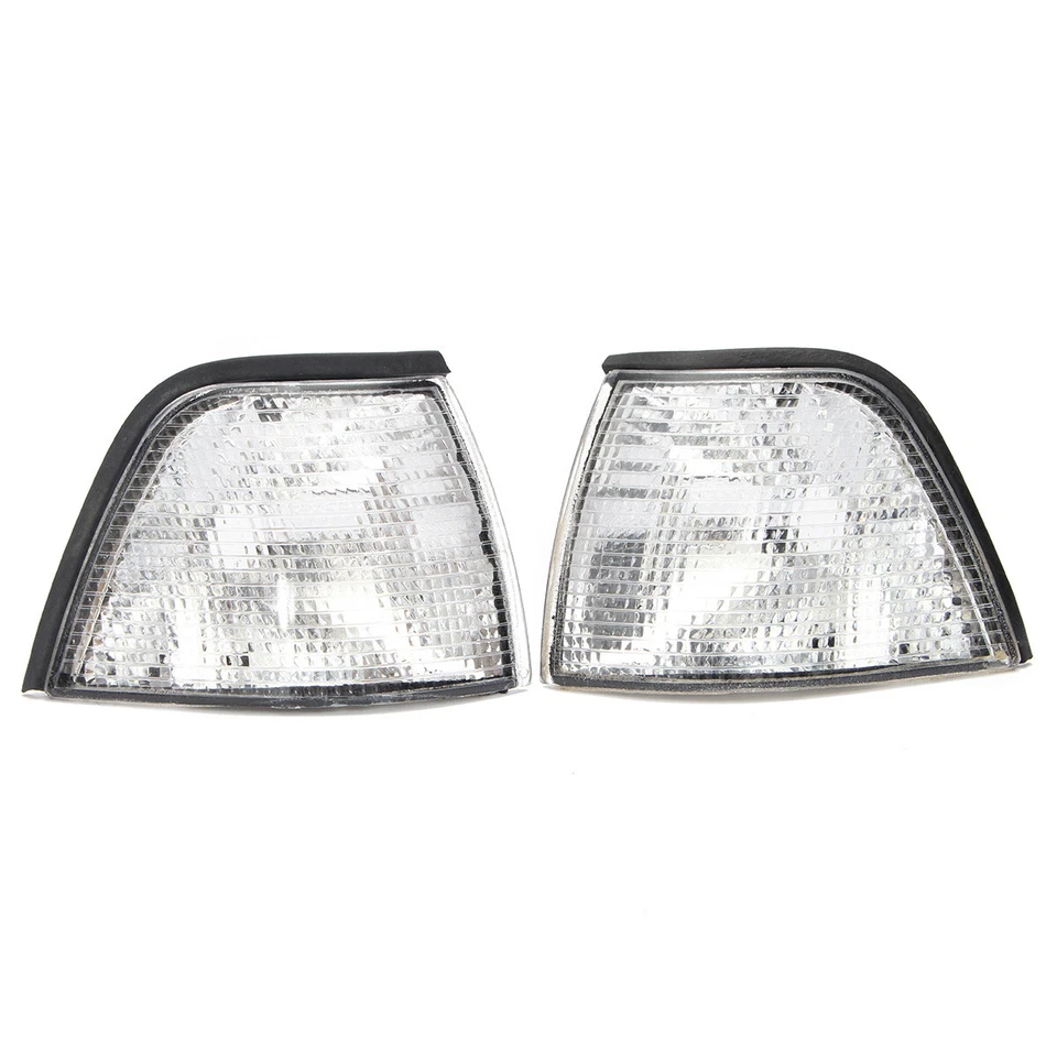2x Cubierta de luz de esquina transparente para BMW M3 sedán 1992-99 4 puertas serie 318ti 328i Foto 3 de 4