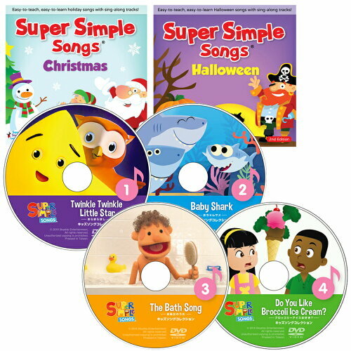 Set 6 Halloween Christmas super simple songs CD Kids English (JP