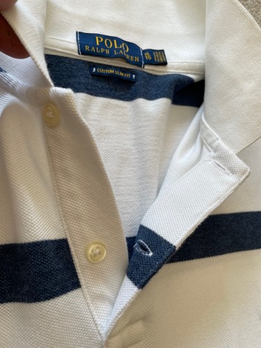 Ralph Lauren Mens Short Sleeve White Polo Shirt. Custom Slim fit. Size XL - Picture 3 of 12