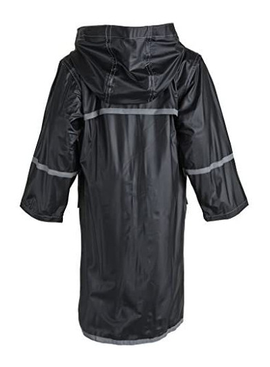 Kids Waterproof Full Length Long Hooded Raincoat jacket with Reflectors 3 colors