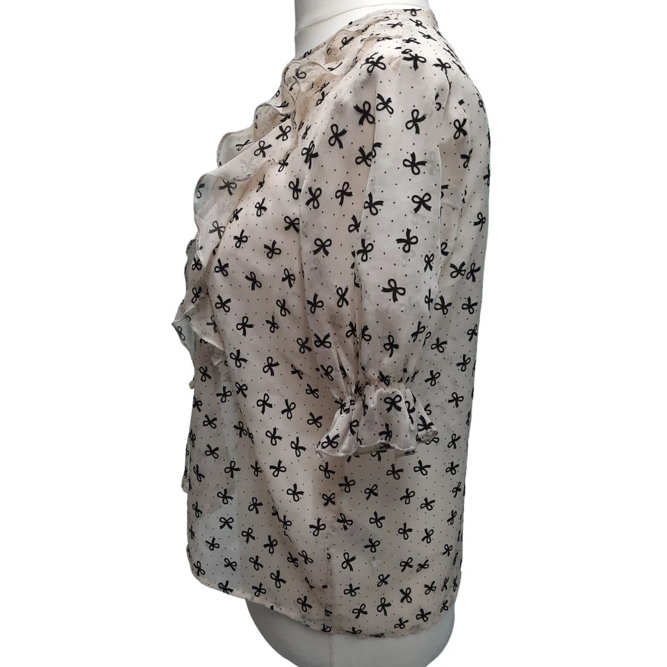 ex New Look Women Top Polka dot Summer short sleeve Ladies blouse Plus Size 6-20 - Image 3 of 4