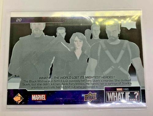 Marvel 2023 "The Black Widow is in Shield" #20 What If Upper Deck Clear Cut - Bild 2 von 2