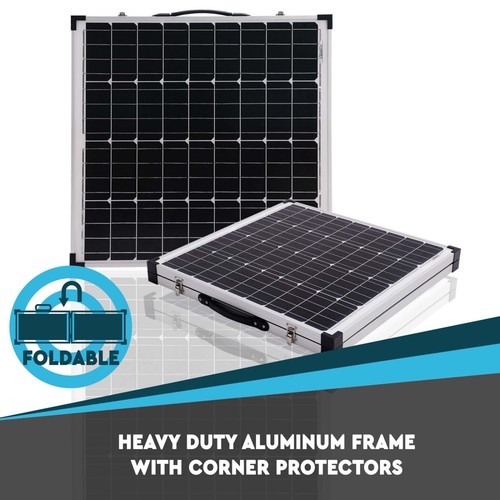 NEW 12V 180W FOLDING SOLAR PANEL KIT MONO FOR CARAVAN BOAT CAMPING POWER BATTERY - Picture 3 of 10