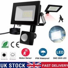 50W Sensor Light Floodlight Security Outdoor Garden Halogen PIR Motion Sensor