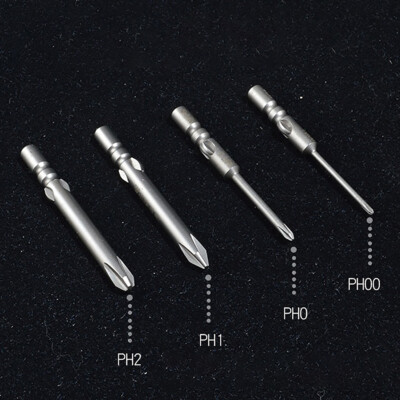 5 Pcs S2 Steel 60/100mm Crosshead Magnetism Screwdriver Bits PH00 PH0 PH1 PH2