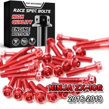 Red Crankcase Cover Engine Bolt For Kawasaki Ninja ZX-10R 16 17 18 19 20 21 22