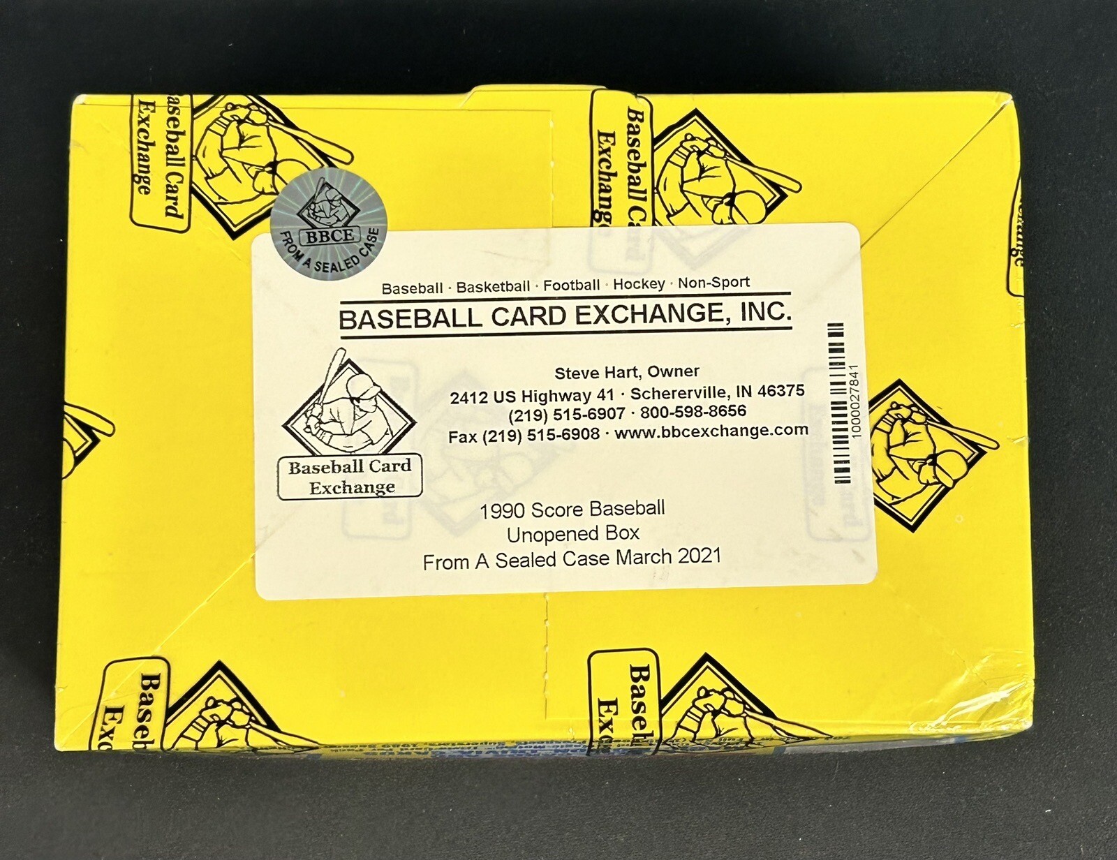 1990 Score Baseball Card Wax Box 36 Sealed Packs BBCE FASC From A