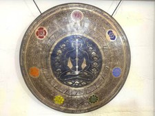 20" Siedem metalowych gongów uzdrawiających - Shree Yantra, Mandala, Jogin, Rzeźbione Drzewo Życia