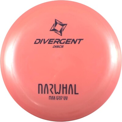 Divergent Discs - Narwhal -MaxGrip UV  Disc Golf Putt and Approach (Colors Vary)