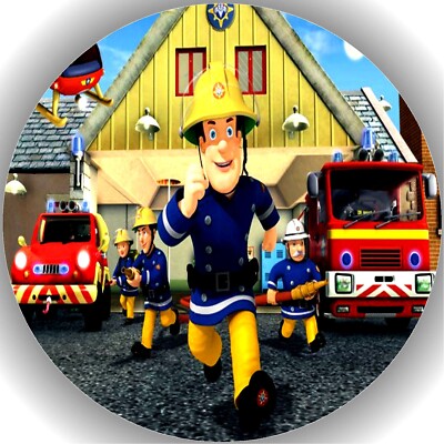 Tortenaufleger Geburtstag Party Tortenbild Oblate Feuerwehrmann Sam T3