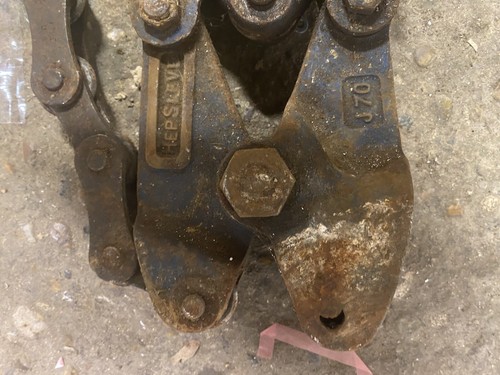 Rare Record 936 Bolt Cutter Handles With Hepsleve Pipe Cutter Chain Attachment - Picture 12 of 13