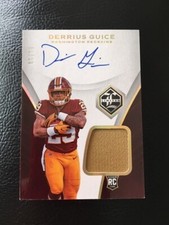 Derrius Guice 2018 Panini Limited Gold Spotlight RC Auto Mint Jersey Relic /50