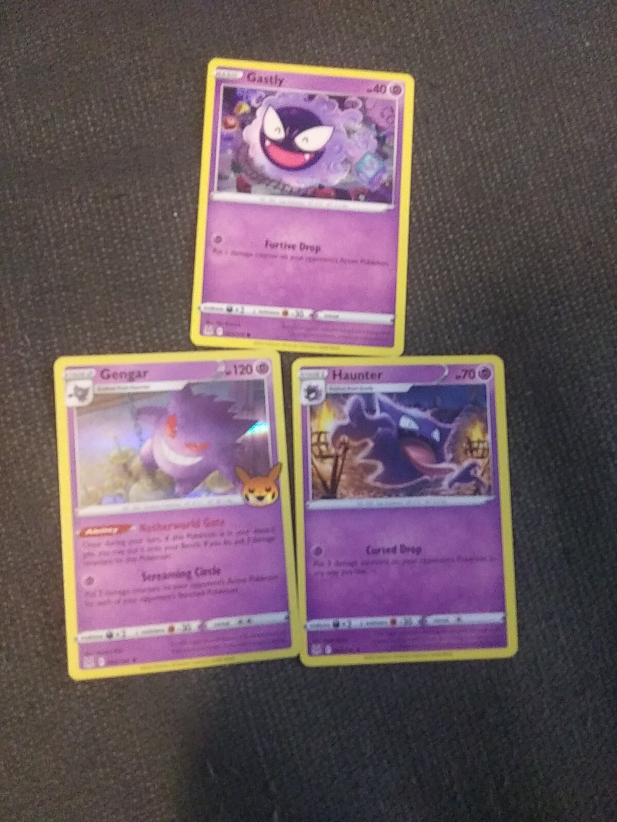 Gengar Gastly Haunter 3-Card Evolution Holo Set 2022 SWSH Lost Origin Pokemon
