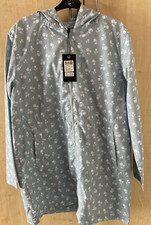 Women's Lightweight Floral Waterproof Raincoat Windbreaker Coat Size M