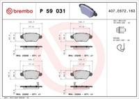 Brembo P 59 031 Bremsbelagsatz, Scheibenbremse FüR Chevrolet Opel