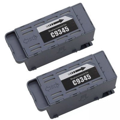 2* C9345 Maintenance Box For Epson WorkForce Pro Printer Waste Ink Pad Replace