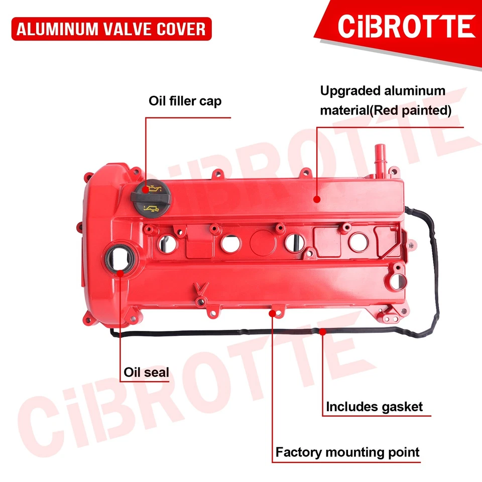 Kit de cubierta de válvula de aluminio para Mazda 5 2009-2015, 2010-2012 Mazda CX-7 2,5 L NA👍 Foto 4 de 4