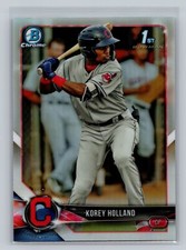 2018 Bowman Draft #BDC-89 Korey Holland Chrome Refractors