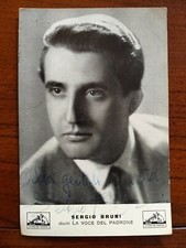 1950 AUTOGRAFO CANTANTE SERGIO BRUNI NAPOLI CANZONE NAPOLETANA