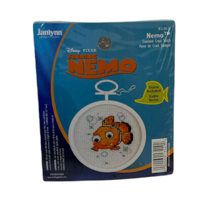Disney Finding Nemo Counted Cross Ornament Kit 2.5'' New Sealed USA Seller