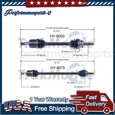 TrakMotive Front CV Axle Shaft fits 2000 2001-2005 Hyundai Accent