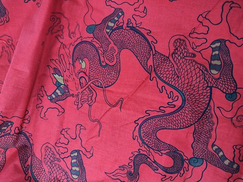 22 In Alexander Henry Enter The Dragon Woven Cotton Fabric 2003 - Picture 5 of 7