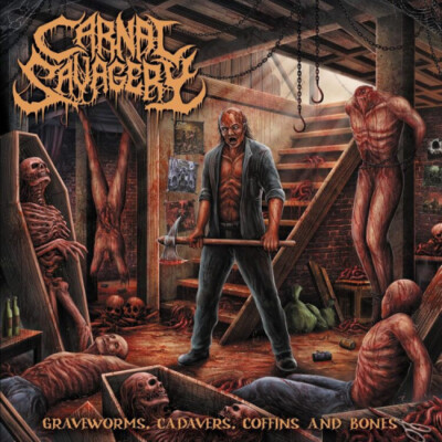 Graveworms, Cadavers, Coffins and Bones by Carnal Savagery [CD]