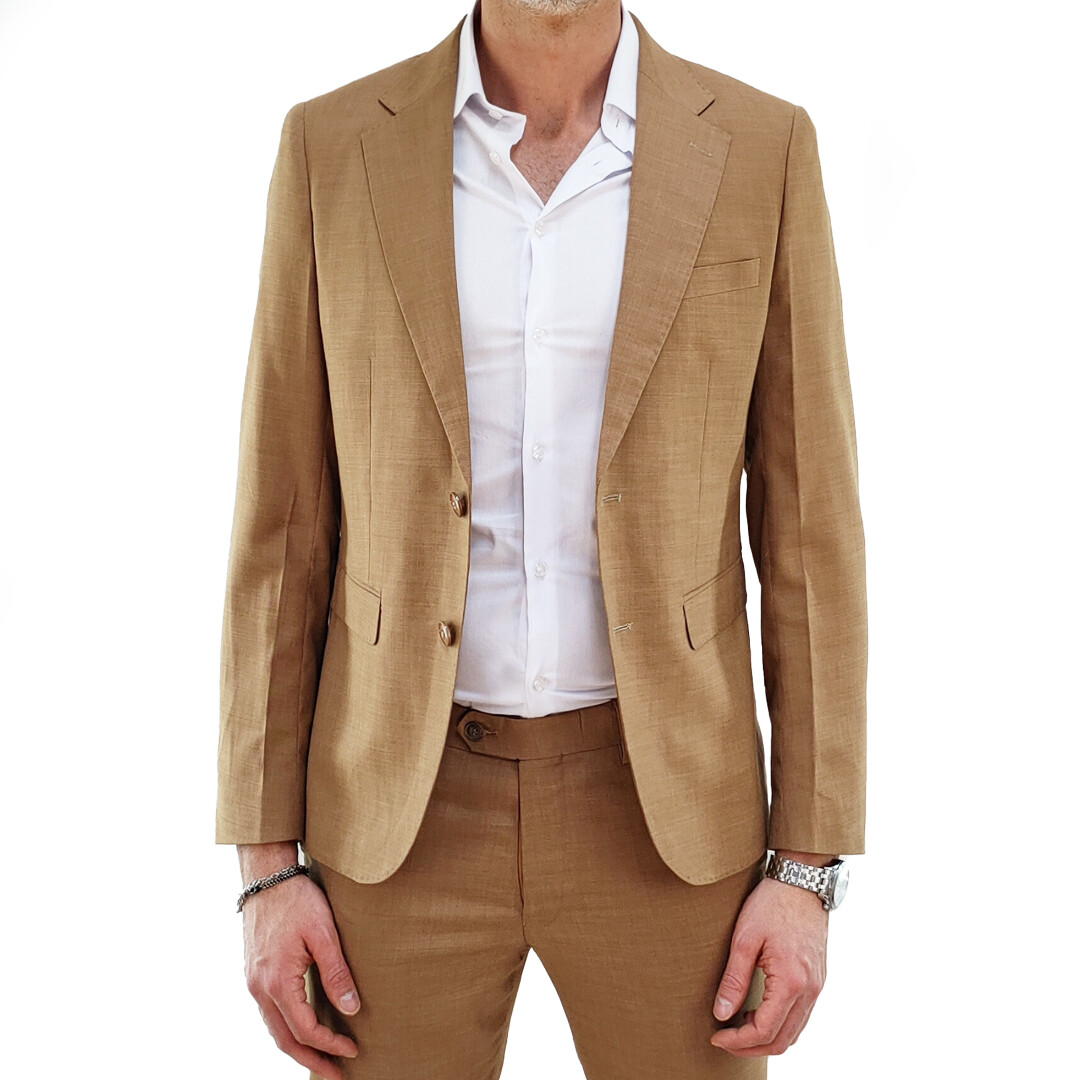 Vestito Uomo completo Slim Fit due bottoni sartoriale elegante blu