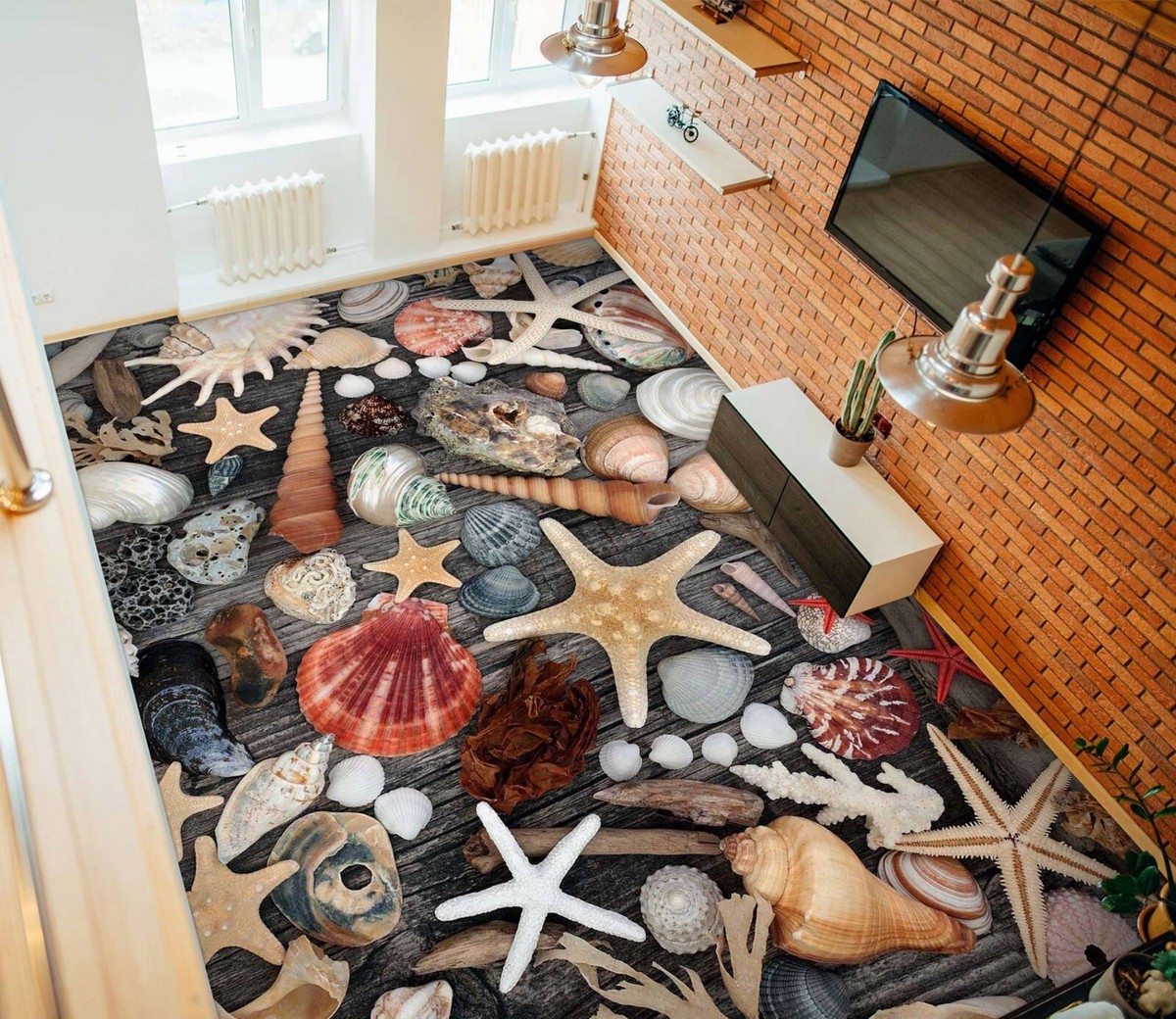 3D Shell Conch SKE3612 Floor WallPaper Print Decal Epoxy Floor