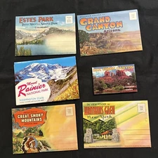 😃😎Vintage Lot 6 assorted SOUVENIR POSTCARD  FOLDERS/ALBUMS As Pictures😎😎 # 1