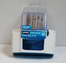 HART Tabletop 14Pc Titanium Drill Bit Set *NEW SEALED*