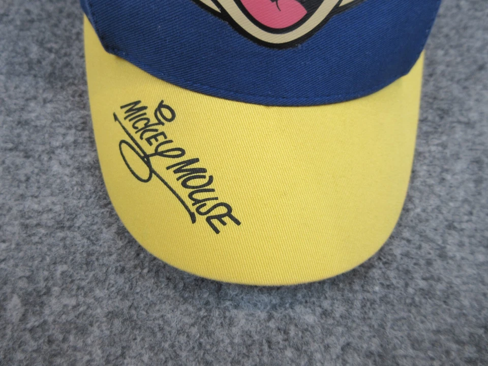 Disney Parks Hat Cap Snap Back Blue Yellow Mickey Mouse Ears Boys Youth Kids - Image 3 of 4