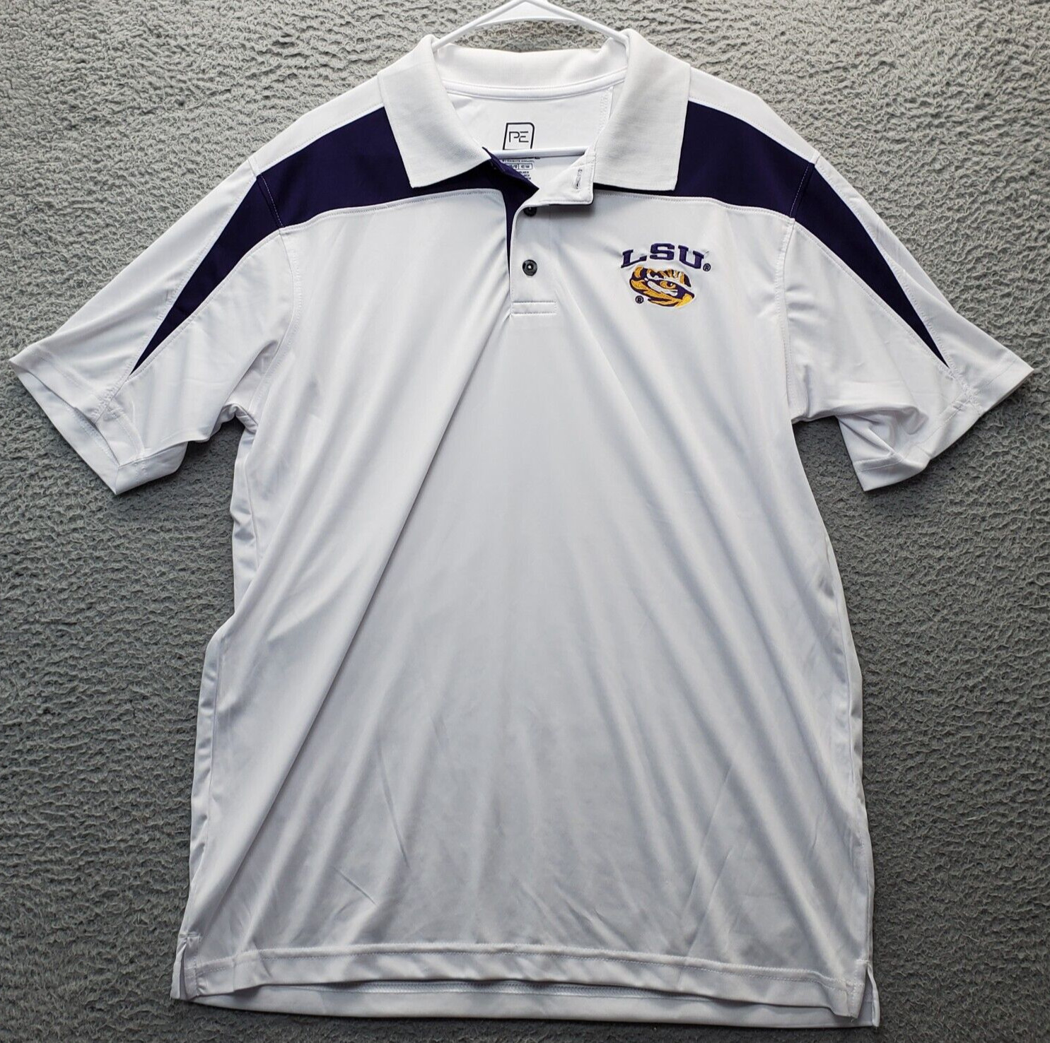 Polo Shirt Men's L White Lsu Louisiana State University