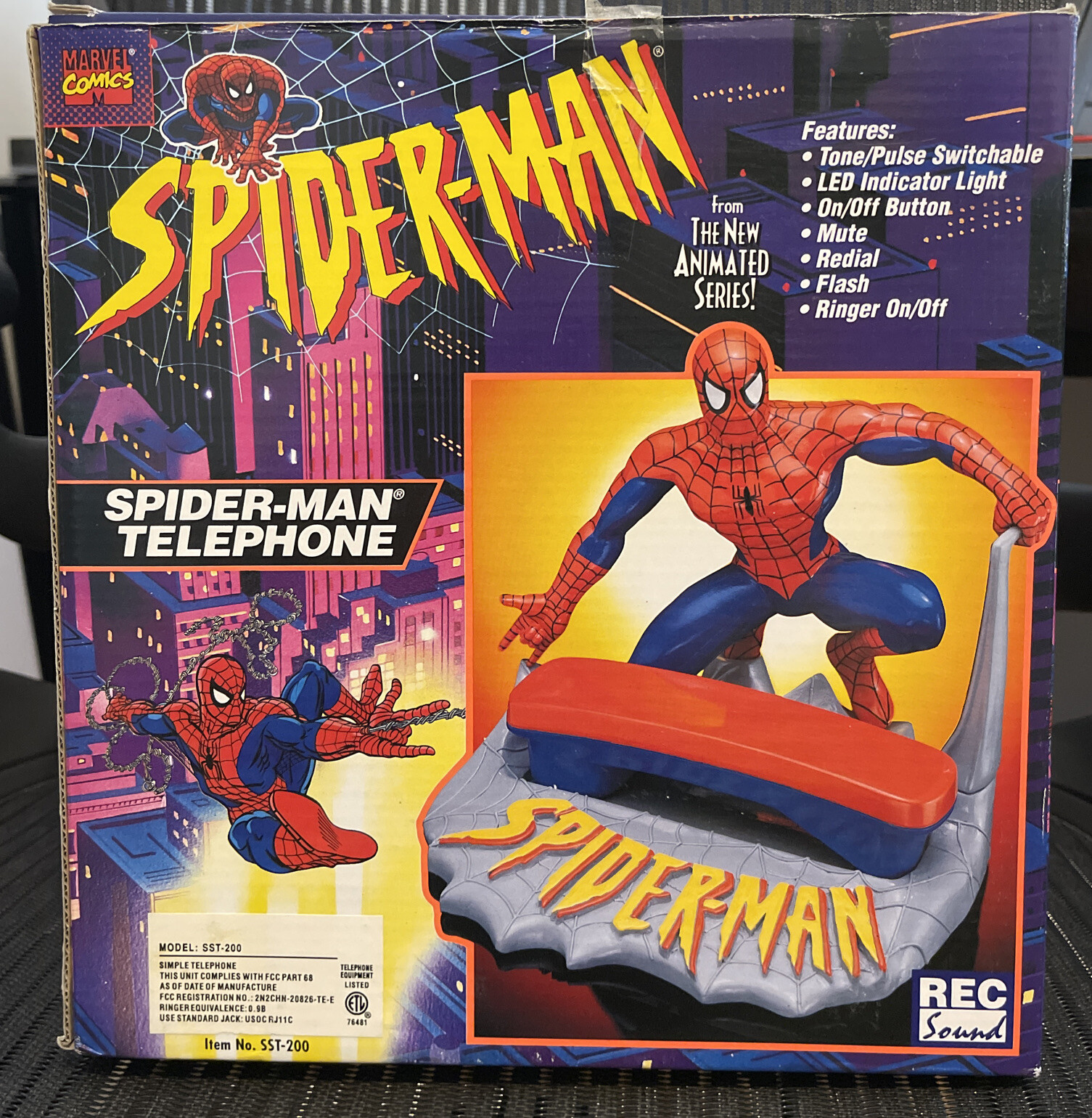 Spider-Man Telephone Vintage Animated Series Phone New NIB 1994 REC Sound Marvel | eBay Spider-Man Telephone Vintage Animated Series Phone New NIB 1994 REC Sound Marvel | eBay