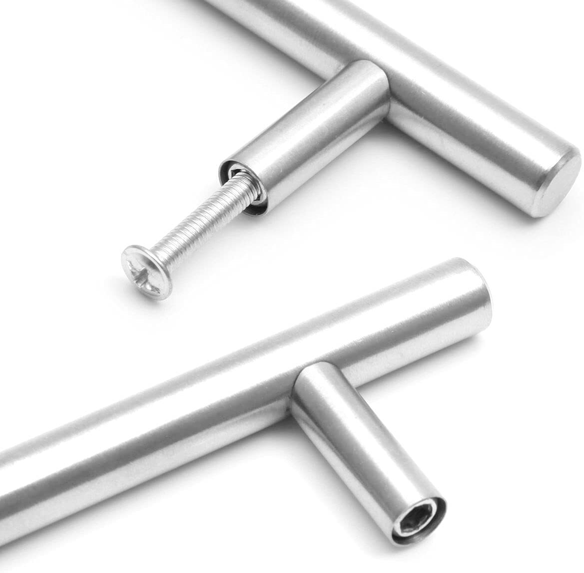 10 Pack Stainless SteelT bar Kitchen Door Handles Drawer Pulls