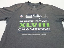 Seattle Seahawks XLVIII Super Bowl Champions T-Shirt Youth Large 14-16