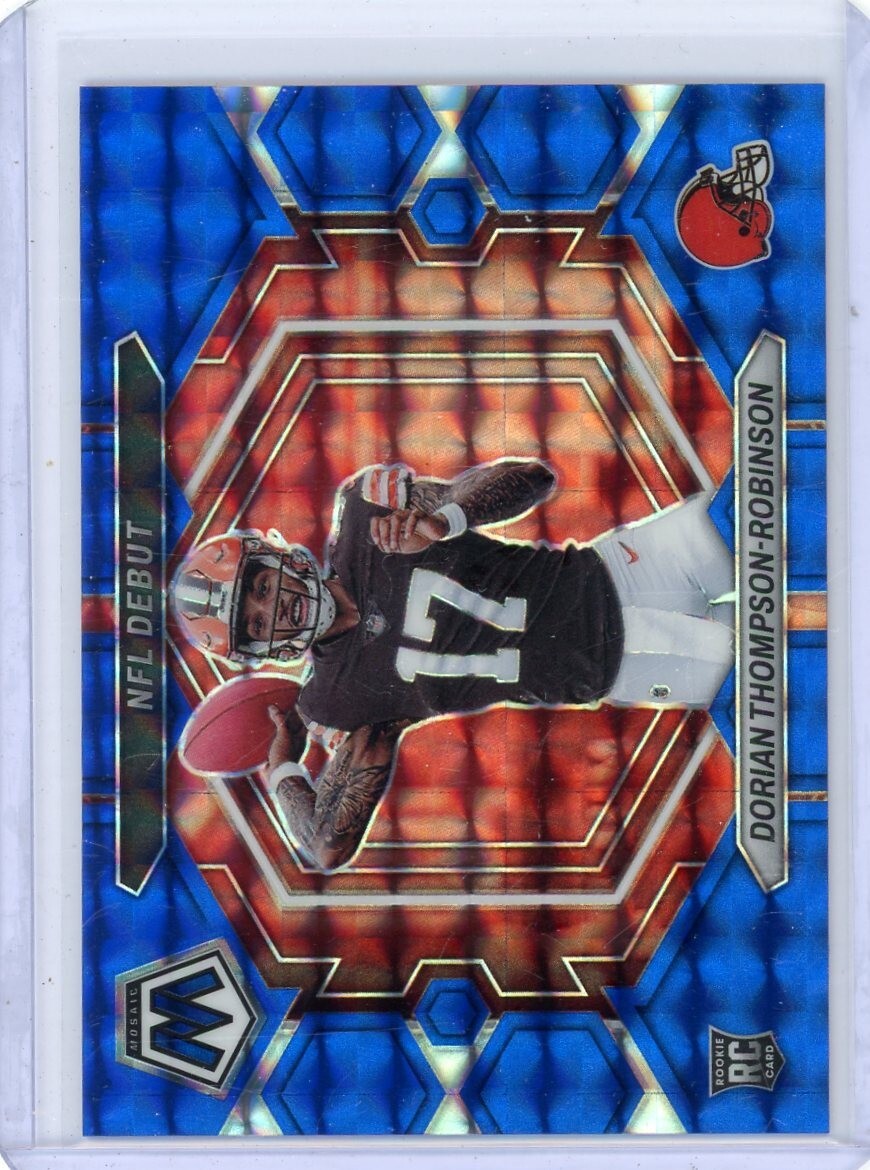 Dorian Thompson-Robinson 2023 Panini Mosaic NFL Debut Blue 47/99