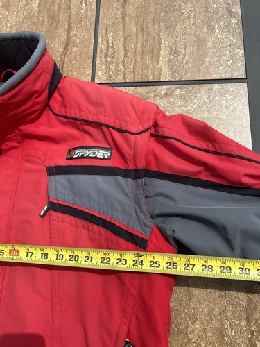 Vintage Spyder Entrant Thinsulate Ski Jacket XTL Men's Size Large Red White Snow - Picture 11 of 12