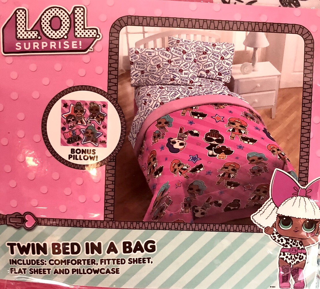 LOL Surprise Pink Pc Twin Bed In A Bag Set Bedding Comforter