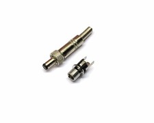 5.5mm x 2.1mm 5.5/2.1 DC Power Barrel Plug Jack Metal w/ Lock Cap Panel Mount